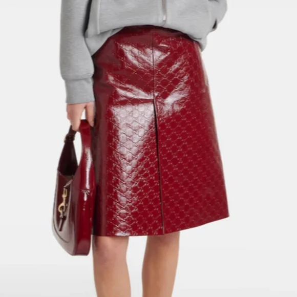 GG Leather Skirt - Picture 2 of 8